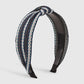 F4744 Ethnic personality color contrast embroidery knotted headband vacation fashion wide-brimmed retro simple girl headband
