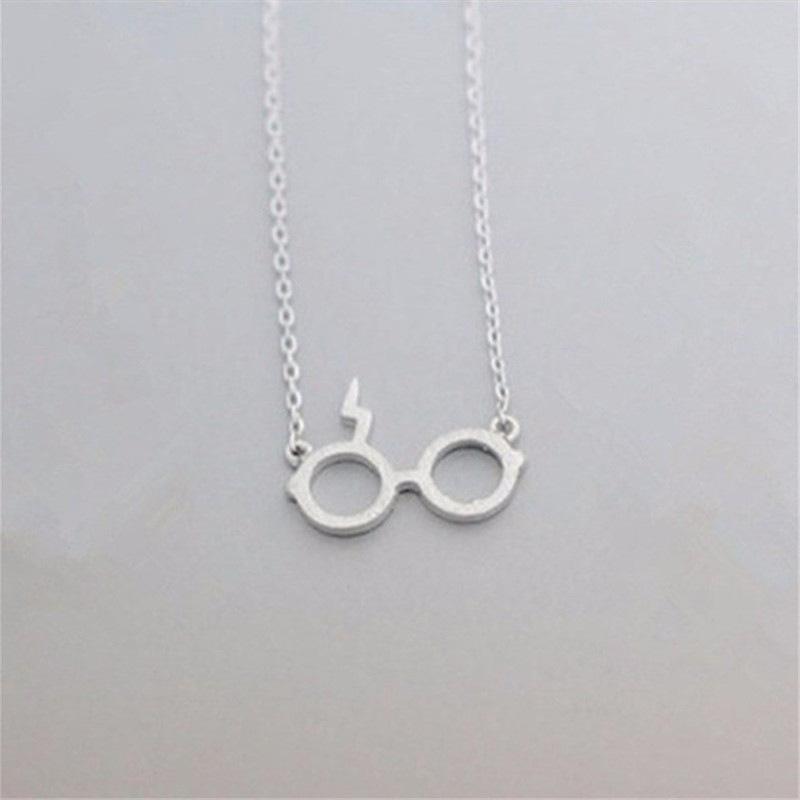 Jewelry Harry Potter Glasses Necklace Lightning Pendant Explosion