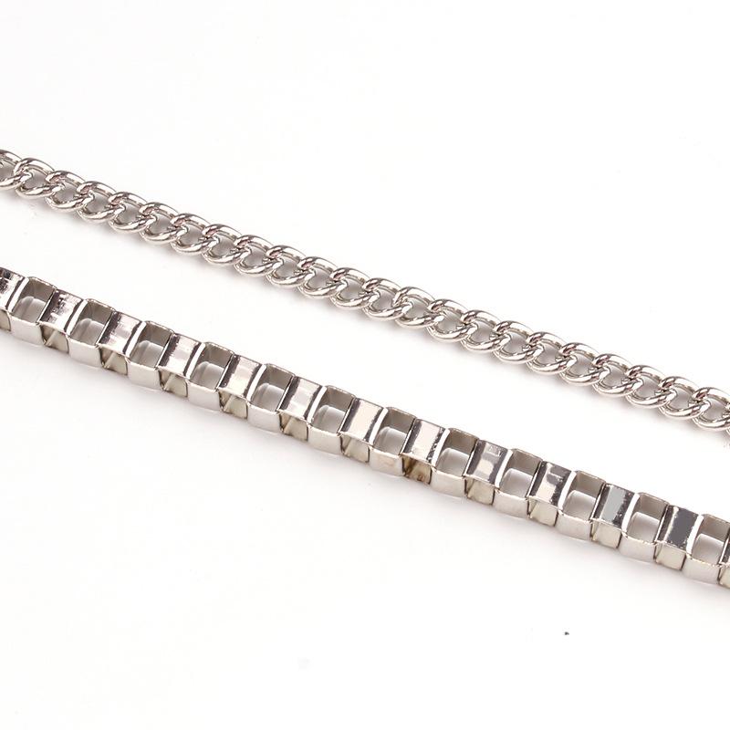 All-match double-layer pants chain men's pants hanging chain street dance hip-hop punk trend round alloy pendant waist chain