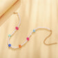 Trendy creative handmade pearl cute colorful feet short collarbone chain bohemian beautiful necklace