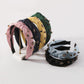 F3735 simple solid color headband fashion fabric knotted hair accessories catwalk temperament rhinestone retro headband female