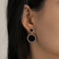 Ornament simple full diamond round temperament drop earrings women's fashion all-match flash diamond earrings jewelry