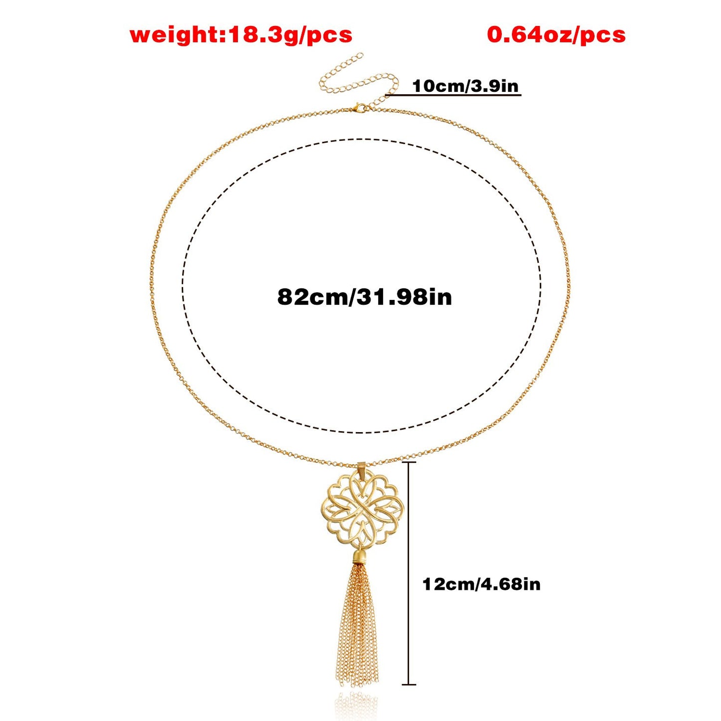 Jewelry INS Hollow Lotus Tassel Long Necklace Sweater Chain Female Simple Autumn and Winter Necklace