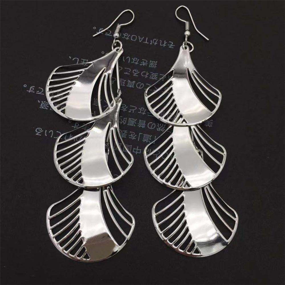 Earrings Hollow Shell Multi-layer Ladies Earrings Skirt Scallop Indian Vintage Earrings
