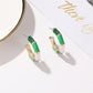 Fashion Earrings Creative Colorful C-shaped Stud Earrings Fashion Metal Bamboo Oil Drip Earrings