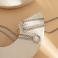 Jewelry Hip Hop Hollow Chain Metal Necklace Simple Double Layer Keychain Ring Necklace Female