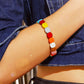 Personalized paint DIY rainbow polygonal arrow arc bracelet rubber paint colorful bracelet