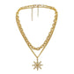 Fashion personality atmosphere double thick chain anchor men's necklace niche design clavicle chain men