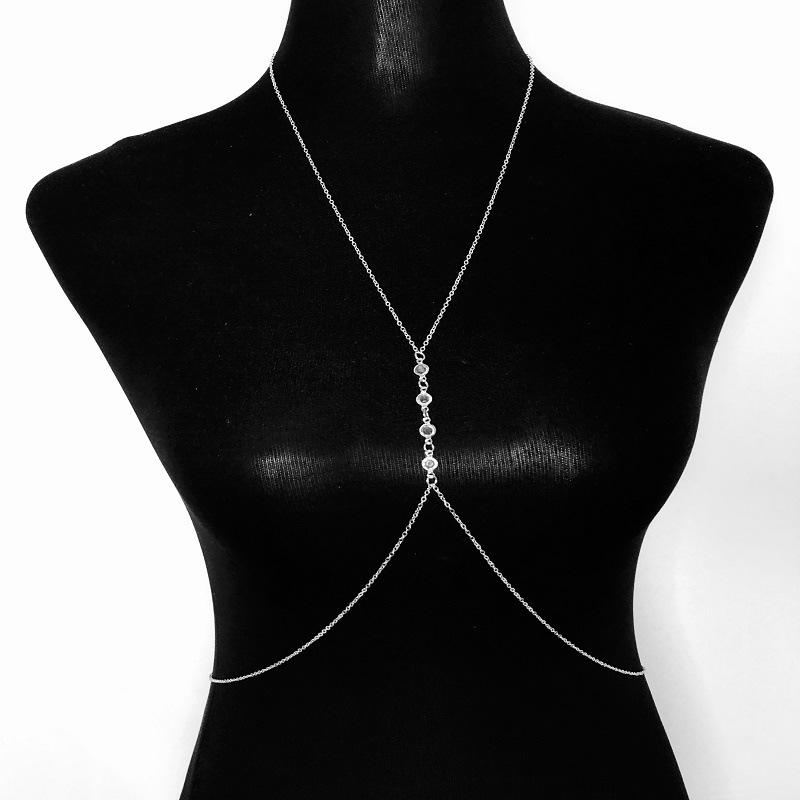Jewelry Sexy Crystal Body Chain Simple Street Shooting Jewelry Beach Bikini Body Chain Accessories