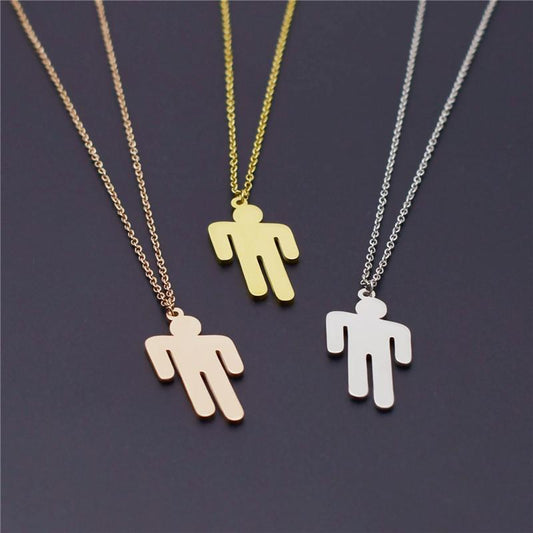 Mini Sportsman Necklace Punk American Billy Rock Music Rapper Singer Figure Icon Titanium Steel