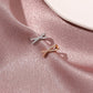 Personalized simple ear bone clip fashion geometric micro-inlaid zircon earrings earrings cold temperament x cross ear clip