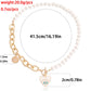 Jewelry imitation pearl love devil's eye necklace female ins niche design explosion