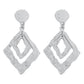 E1763 Jewelry double-layer rhombus metal geometric earrings personality hollow retro earrings