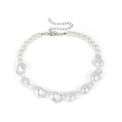 Retro fashion special-shaped pearl necklace female court pearl girl choker necklace clavicle chain necklace