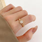 Ins full diamond round ring female fashion light luxury niche design braided twist index finger ring temperament ring