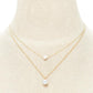 Jewelry Street Shot Imitation Pearl Rhinestone Layered Clavicle Chain Pendant Necklace Women's Necklace
