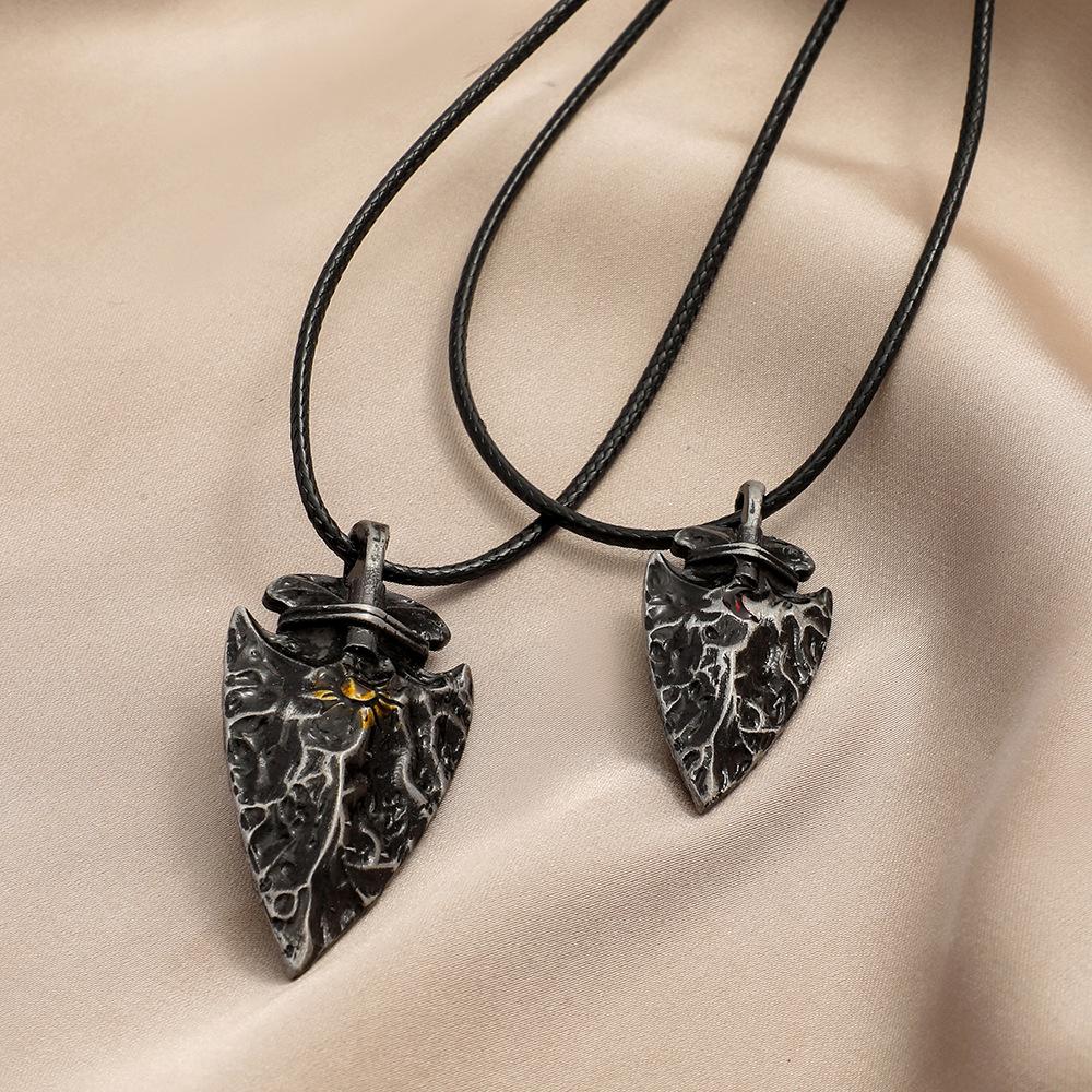 Fashion Couple Irregular Meteorite Texture Necklace Hip Hop Trend Line Up Jewelry Necklace