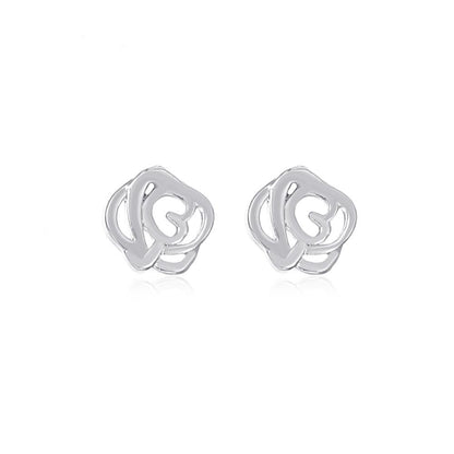 Hollow flower earrings women indifferent niche design metal flower earrings fashion earrings
