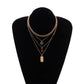 Jewelry Butterfly Lightning Nugget Pendant Retro Fashion Multilayer Alloy Short Necklace Women