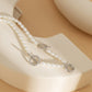 Jewelry Single Beaded Alloy Geometric Necklace Creative OT Buckle Stitching Imitation Pearl Necklace Female
