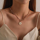 Popular Jewelry Fashion Irregular Avatar Pendant Necklace Ladies Double Layer Simple Chain Necklace