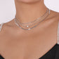 N1363 Fashion Stacked Hip-Hop Necklace Simple Multilayer Love Cross Chain Geometric Necklace