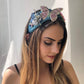 F3174 Super Fairy Catwalk Hair Accessories Exaggerated Big Butterfly Sand Material Headband Fashion Rice Beads Diamond Sequins Headband