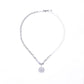 Ins indifferent titanium steel round plate necklace female niche design sense net red hip-hop tide choke collar collarbone chain
