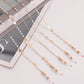 Mask hanging chain glasses chain pearl five-pointed star disc mask chain peach heart metal glasses chain