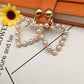 Pearl Geometric Love Stud Earrings Popular Exaggerated Earrings Street Stall Jewelry