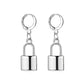 ins lock earrings female fashion punk simple metal lock earrings hip-hop earrings