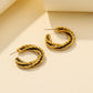 Jewelry Fashion Retro Exaggerated Snake Pattern C-shaped Earrings Creative Twisted Lines C-shaped Earrings Female
