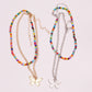 Fashion Jewelry Personality Simple Rice Bead Set Necklace Autumn Alloy Butterfly Necklace Female