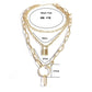 Necklace Retro Punk Exaggerated Thick Chain Necklace Women's Multilayer Hip Hop Lock Necklace Sweater Chain