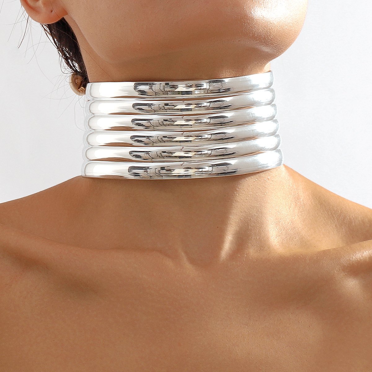 N1847 African ethnic tribal geometric collar personality exaggerated necklace chokernecklace