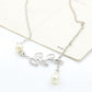 Fashion personality leaf pearl water drop necklace collarbone chain girls jewelry