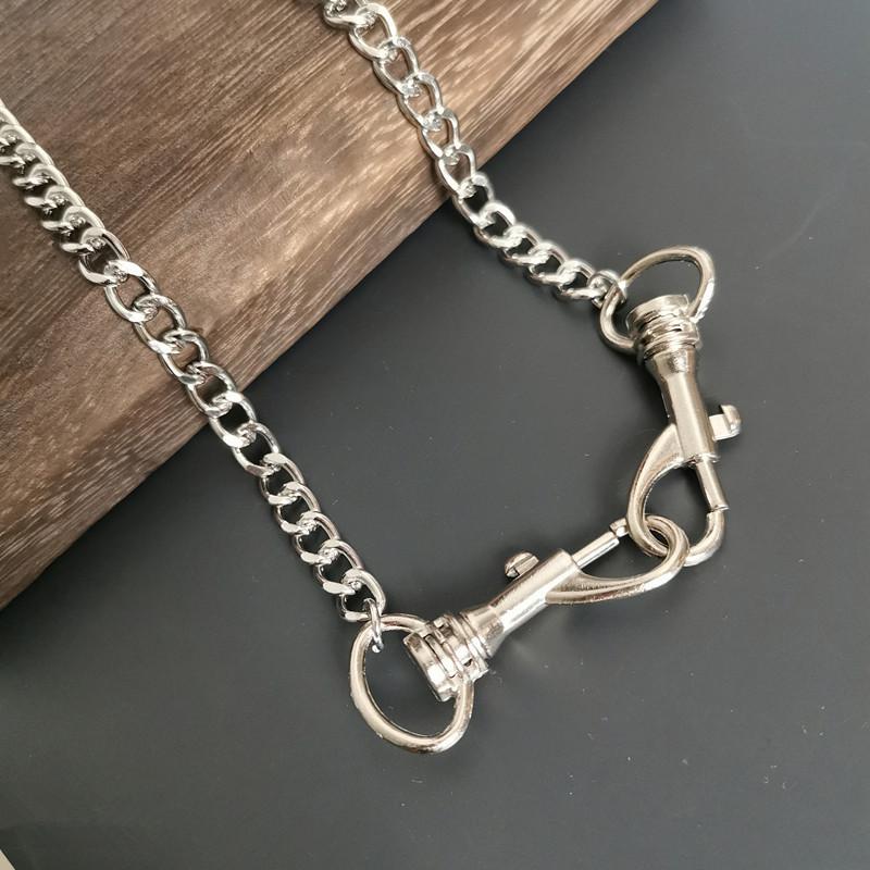 Jewelry Punk Metal Texture Double Key Chain Necklace Hip-Hop Trend Chain Men's and Women's Necklace