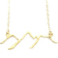 Explosive style hollow mountain peak pendant fashion all-match water ripple mountain chain necklace female clavicle chain