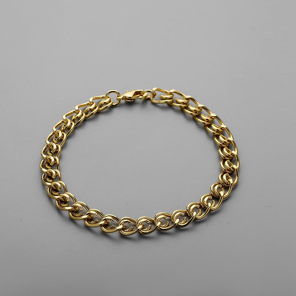 Simple and versatile thick chain men's bracelet personality single chain men's hand jewelry men