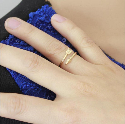 Fashion Jewelry Couple Fashion Arrow Opening Adjustable Ring Female Geometric Opening Ring