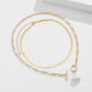 Fashion Hip Hop OT Buckle Flat Snake Bone Necklace Jewelry Baroque Shaped Imitation Pearl Necklace Female