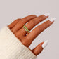 Versatile Fashion Ladies Stainless Steel Creative Design Open Twill Flower Rattan Adjustable Ring