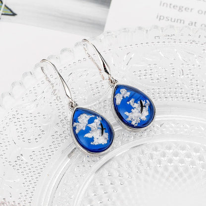 ETSY creative blue sky and white cloud jewelry fashion black shadow eagle series