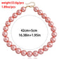 Jewelry Personality Fashion Exaggerated Beaded Necklace Bracelet Simple Single Layer Pink Imitation Pearl Necklace