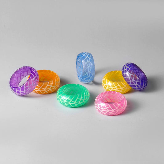 Explosive retro fashion tire pattern Mori resin luminous ring