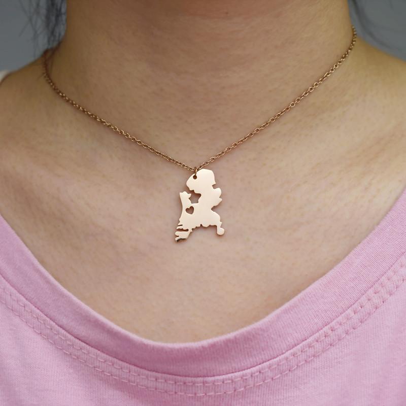 Netherlands Country Map Necklace World Map Europe Pendant Stainless Steel Jewelry