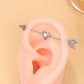 Stainless steel puncture jewelry African cold love ear plug puncture slash ear needle earrings