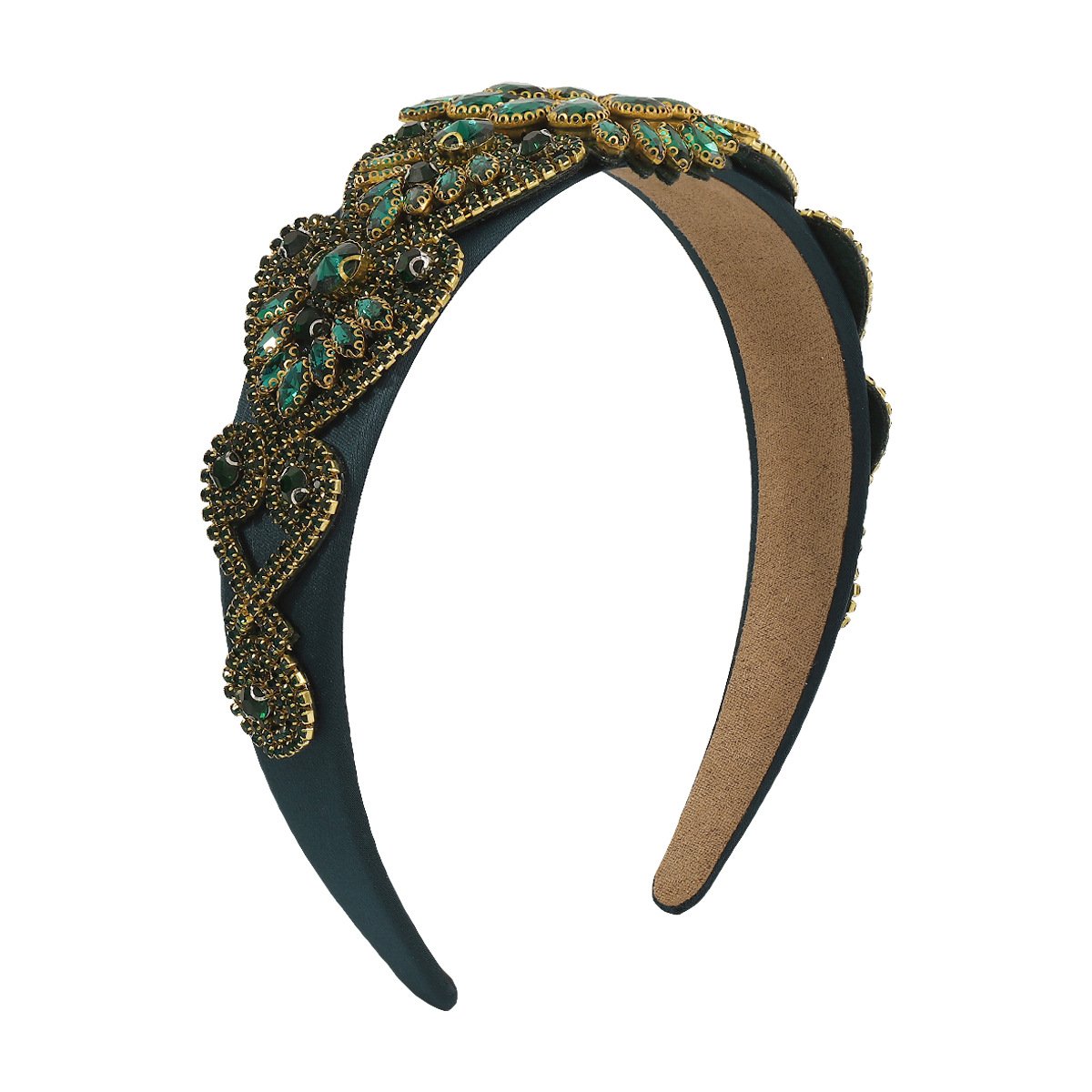 F4685 jewelry color diamond exaggerated retro wide-brimmed hair hoop Baroque claw chain personalized palace head hoop