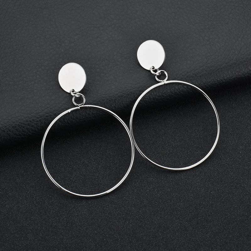 Fashion version of the same style simple and generous personality large circle long earrings earrings earrings earrings