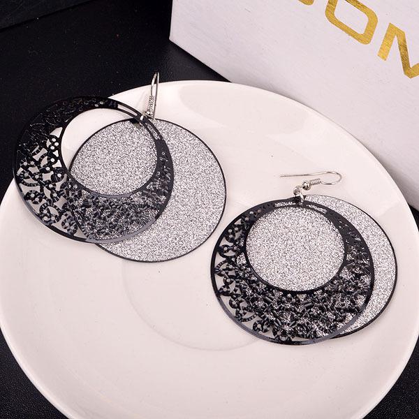 Retro palace hollow irregular ladies frosted earrings exaggerated earrings bird's nest earrings